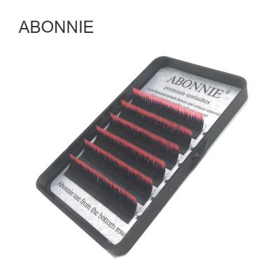 China Abonnie Long Natural Hot Sale Ombre Lash Extension Ombre Color Magic Lashes Different Eyelash Extensions Hot Pink Lash Extensions for sale