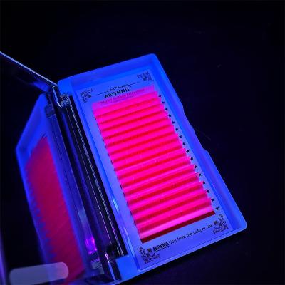 China Abonnie Colorful Neon UV Lash Glow In Dark Korea Colored Neon Lash Extensions Eyelash Extension Trays Vietnam for sale