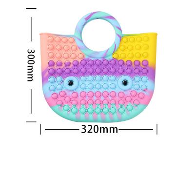 China New Style Fawn Silicagel Coin Purse Fashion Handsome Silicagel Poppings Sound Toy Stress Reliever Women Hand Bag Colorful Bag for sale