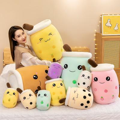 China Wholesale Home Decoration Stuffed Boba Plushie Cup Plush Toy 25cm Bubble Milk Tea Plush Toy Boba Milk Tea Plush Pillow for sale