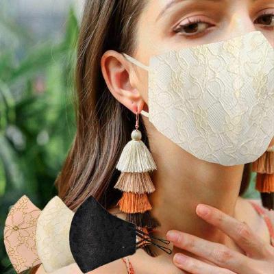 China Fashion Nose Piece Nose Piece High Quality Personality Lace Adjustable Strap Adjustable Cotton Ear Cloth Ladies Washable Reusable for sale