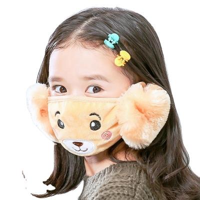 China New Arrival Cute/Hot/Recycling Kids Warm Plush Earmuffs To Support Cartoon Children Windproof Kids Face New Year Christmas Washable Gift for sale