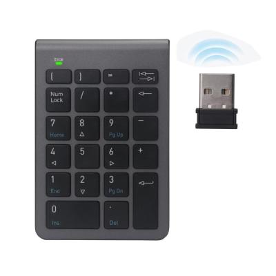 China Portable 2.4 GHz Accountant Digit Keypad Radio Numpad 22 Keys Financial Keyboard Extensions for sale