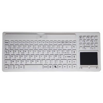 China Wireless Industrial Computer Keyboard Hospital Medical Keyboard With Built-in Touchpad for sale