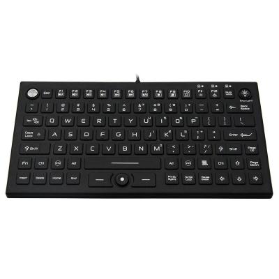 China Plug and Play Fully Sealed Silicon Mini Micro USB Super Black Industrial Keyboard Rigid Silicone for sale