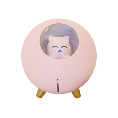 China Color Changing LED Light Cat Diffuser Small Essential Oil Face Led Portable Cute 220ML USB Rechargeable Mist H2o Car Mini Aroma Air Humidifier for sale