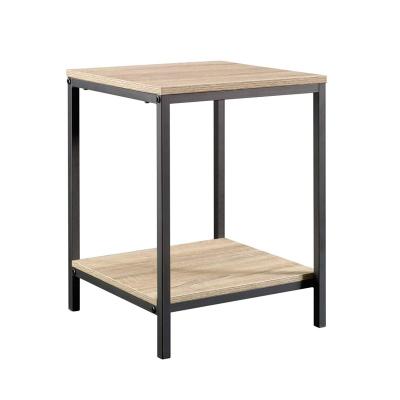 China Foldable Side Table 2-Tier Industrial End Table For Small Space In Living Room Night Stand For Bedroom for sale