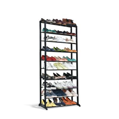 China (Size) Adjustable 10 Tier Shoe Rack 30 Pair Metal Shoe Rack for Bedroom and Closet for sale