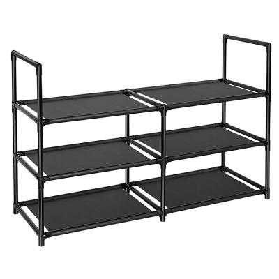 China 3 Tier Adjustable Shoe Rack 12-15 Pair (Size) Sturdy Shoe Rack Portable Shoe Rack For Entrance Way And Closet for sale