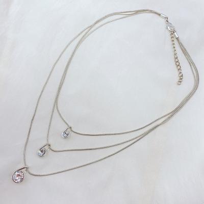 China Fashion Jewelry 2020 Christmas Gift Charm Necklace Christmas Gift Multilayer Crystal for sale