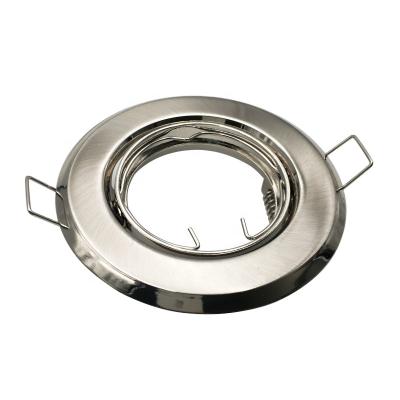 China Traditional LED Downlight Housing 90mm Nickel Color Iron Made Down Light Housing Suitable For MR16 GU10 Standard Or G5.3 Socket From China Direct Manufacturer for sale