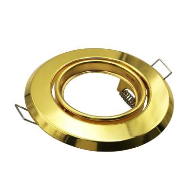 China Traditional Spotlight Frame 94mm Gold Color Iron Made Ceiling Downlight Fixture For Standard MR16 G5.3 Or GU10 LED for sale