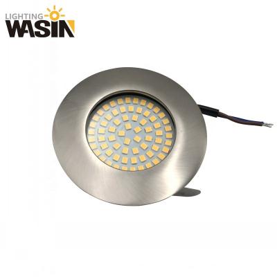 China Waterproof Downlight 76mm Nickel Color Iron Light Holder Recessed MR16 LED Downlight Rear Clip Spotlight Frame Arc Surface Waterproof for sale