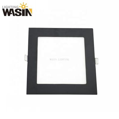 China Factory Direct Sale Energy Saving/Economical/Colorful/Durable 120 to 225mm Black Color Square Shape Slim Iron Body LED Panel Light Recessed Ceiling Mounted Downlight for sale