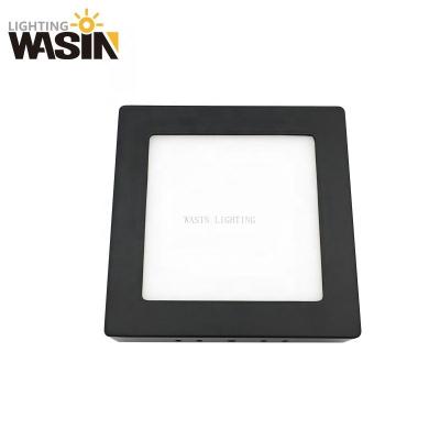 China Energy Saving/Economical/Colorful/Durable 225mm Color Black Square Shape Thick Type Iron Light Box Panel Downlight Outdoor Mounted Power 6W 9W 12W 15W 18W for sale