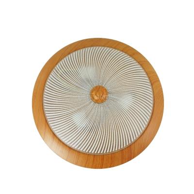 China Factory wholesale 420mm wood finish modern decorative indoor lighting surface mounted traditional LED ceiling light with acrylic cover for indoor decoration for sale