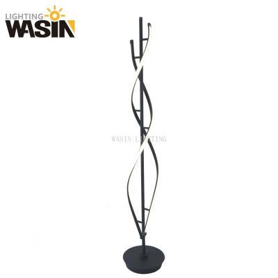 China Hot Selling Dimmable Aluminum Black Finish 280mm Aluminum Floor Lamp For Living Room Decorating And Lighting for sale