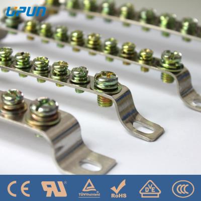 China Wire Connecting 7 Position Ground Wire Row Copper Electrical Bar Neutral Terminal Block for sale