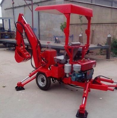 China 18HP diesel mini excavator towable digger backhoe export for sale