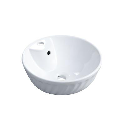 China Modern Luxury Style Round White Ceramic Hung Wash Basin Bathroom Basin Wall Art Sinks for sale