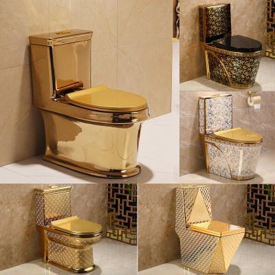 China Luxury Sanitary Ware Double-Flow Toiletry Design Golden Royal Design for sale