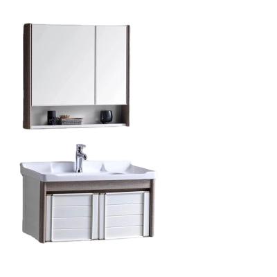 China 2021 China Mirror Cabinet Bathroom Vanity Toilet Furniture Waterproof Modern Aluminum White Bathroom Cabinet for sale