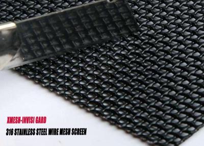 China Stainless Steel Security Fly Screen Mesh For Windows Black Color for sale