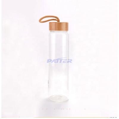 China Paint Single Wall Borosilicate Lid Drinking Glass Bamboo Waterbottle Customized New Product Customized for sale