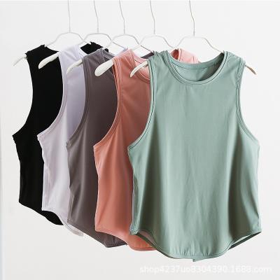 China QUICK DRY Wholesales Women's Tank Workout Tops Sports Wear Fitness Vest Yoga Vest For Summer for sale