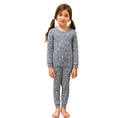 China Cartoon Rabbit Thermal Girls Home Wear Girls Pajamas Children's Underwear Sets Pure Cotton Children's Sleepwear for sale