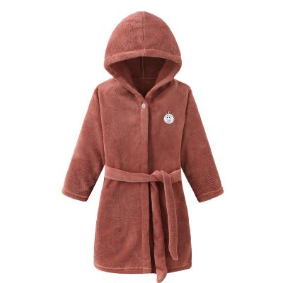 China OEM Thermal Children's Flannel Nightgown Infant Toddler Baby Bathrobe Girl Thickened Coral Velvet Girl's Nightgown for sale