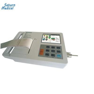 China Plastic Manufacturing Price Portable 3 Channel ECG Machine for sale