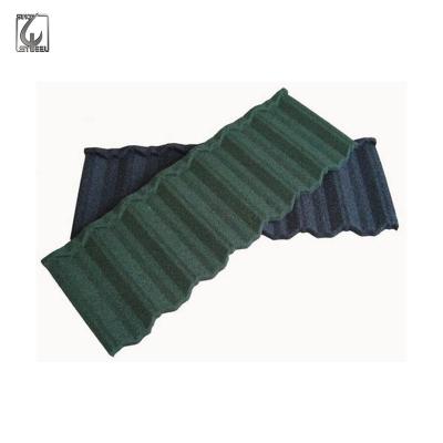 China Modern Colored Building Materials Stone Chip Coated Metal Roofing Tiles Steel Sheet for sale