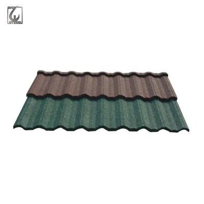 China Traditional Cheap Color Stone Feel Coated Metal Roofing Tile Sheet Dubai for sale