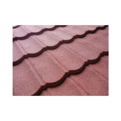 China 420mm High Strength High Quality Stone Steel Plate Coated Metal Roof Tile for sale