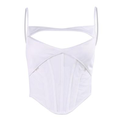 China Summer Tube Vest Sexy Solid Breathable Chill Backless Vests And Club Fashion Women's Vests for sale