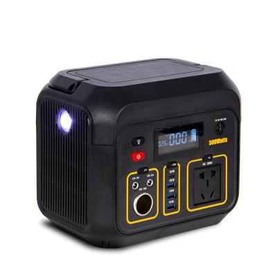 China Camping flashlight high power energy power supply ac dc 110v 220v lifepo4 portable power station for sale