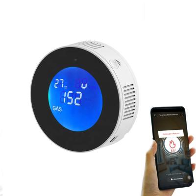 China Smart Home LED Digital WIFI Gas Leak Detector Gas Remote Control Smoke Detector with Tuya APP Notification for sale