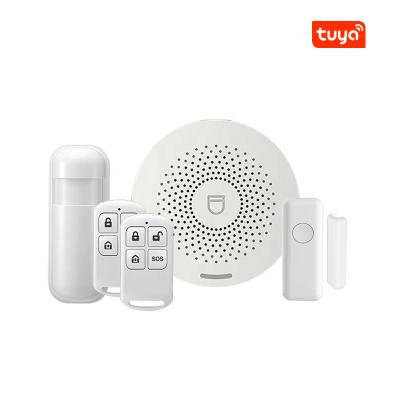 China Voice Prompt Tuya WiFi 2.4G Intrusion Burglar Alarm System Wireless Hub with Sensors for sale