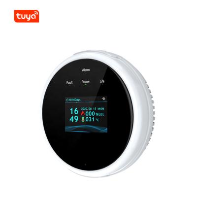 China Relay Output for Tuya Life Big LCD Home Security Screen Fire Safety Gas Leak Sensor Smart Fuel Gas Leakage Alarm Detector for sale