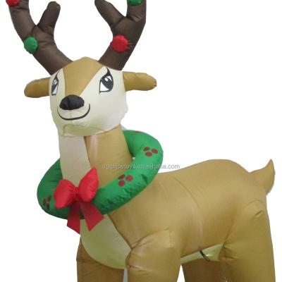 China The common polyester Christmas decoration deer led the infaltable light polyester toy for sale