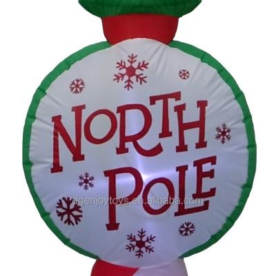 China Infactable toy of the North Pole W/LED of the 7ft Christmas Decoration of Polyester of Polyester Static of Light for sale