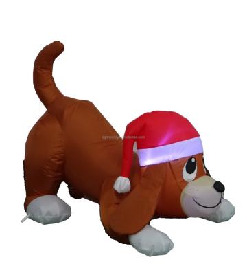 China Polyester Christmas decoration A dog on mass cable The light polyester inflatable toy for sale