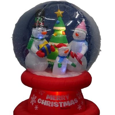 China Polyester Christmas decoration crystal ball led the light polyester inflatable toy for sale