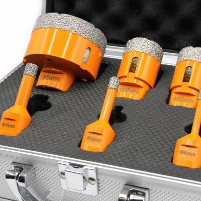 China Porcelain / Ceramic 6MM Vacuum Welded Diamond Tiles Porcelain Core Drills for sale