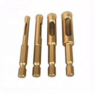 China Marble 6mm Vacuum Brazed Diamond Core Drill Bits With Hexagon Shank For Stone Porcelain for sale