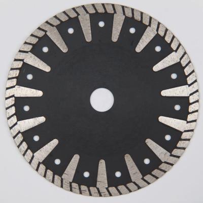 China Turbo Fast Cut 7 Inch Saw Blade With Protective Teeth Diamond Saw Blade Disc For Cutting Tile Marble Block Metal Cutting Discs 125mm for sale