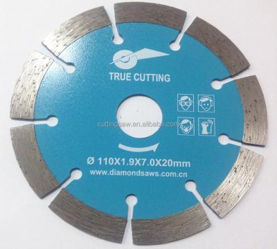 China Granite /marble /tiles /brick 110mm granite marble tiles brick segmented diamond saw blade for sale