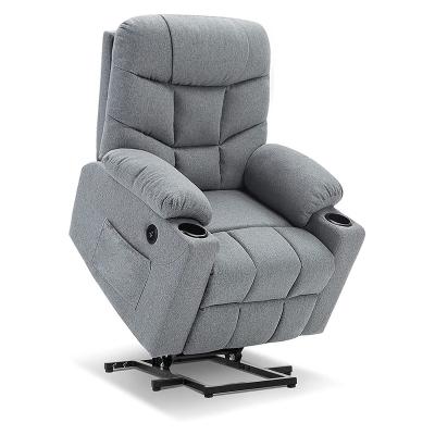 China Modern massage fabric power lift chair with massage with heated for salon for sale