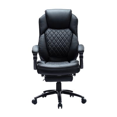 China Leather (Height)Adjustable Black Office Chair For Office Room Hot Selling Model In American for sale